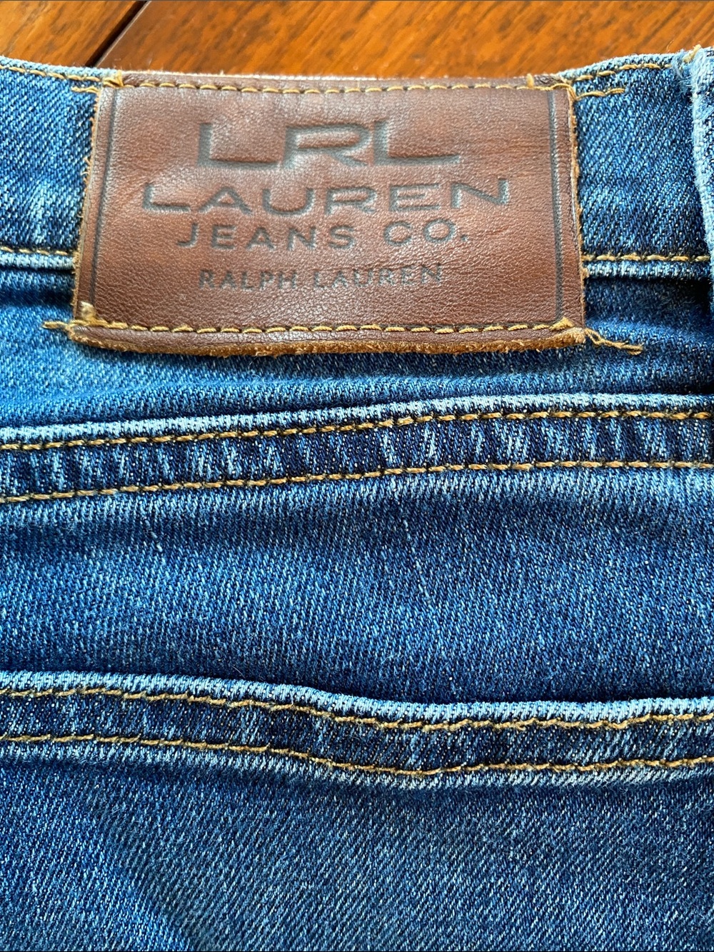 LRL / Lauren Classic Bootcut Jeans in Medium Blue Wash